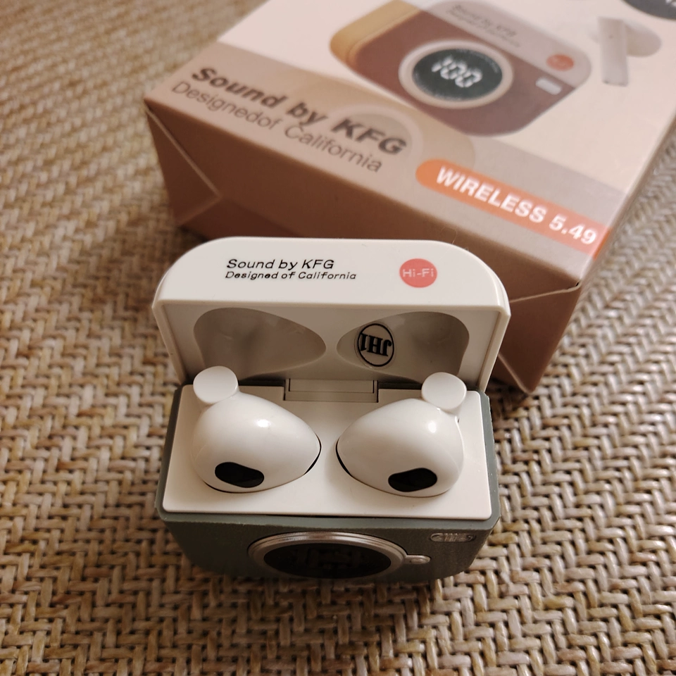 레트로 감성 카메라 블루투스 이어폰 무선 Hi-Fi 터치 이어버드 photo review